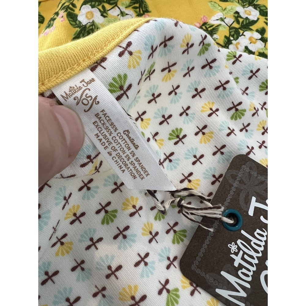 Matilda Jane Burp Cloth Set Of 2 - Double Sided Floral Print Baby Gift NWT - Picture 4 of 4